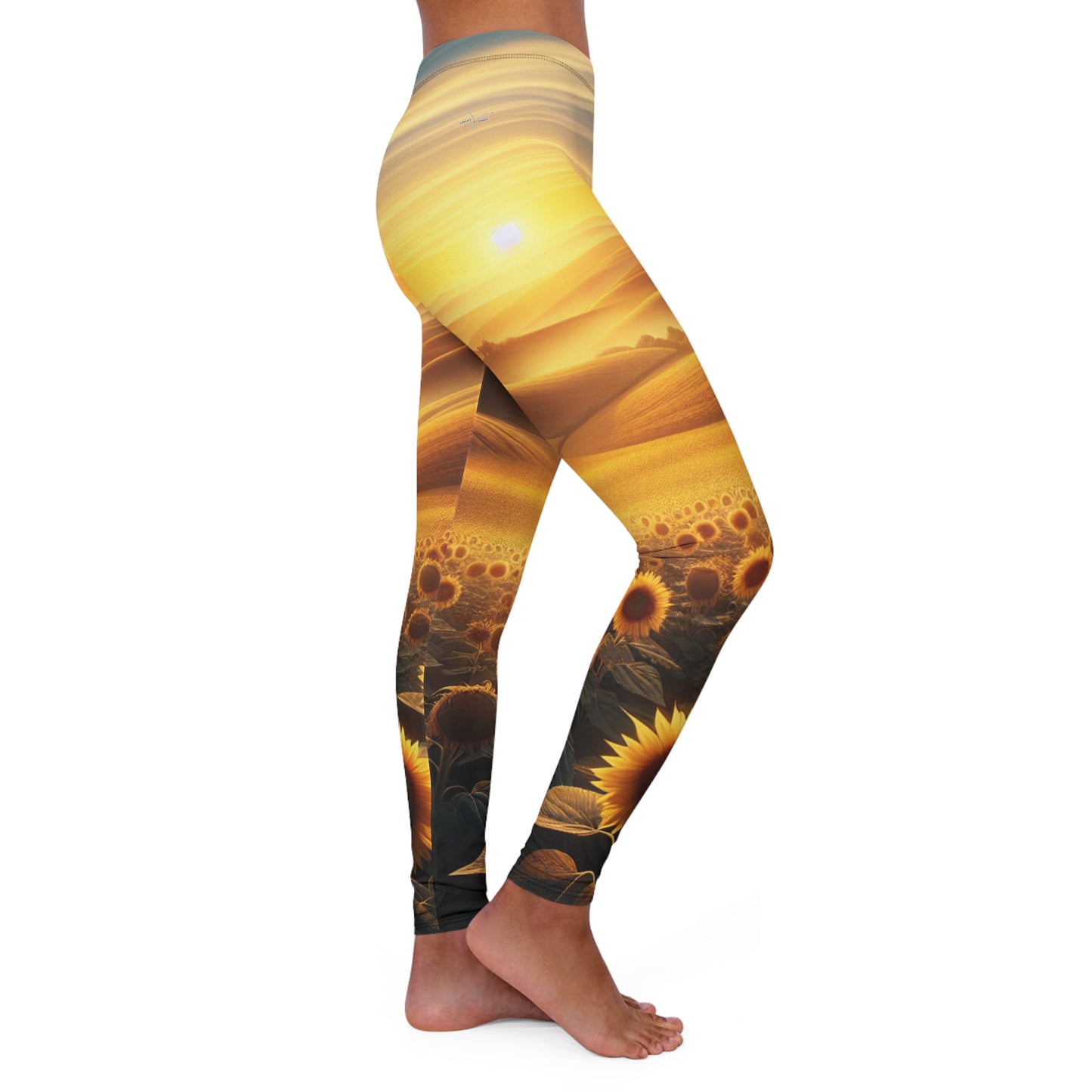 Amber Radiance Sunflower Fields - Leggings