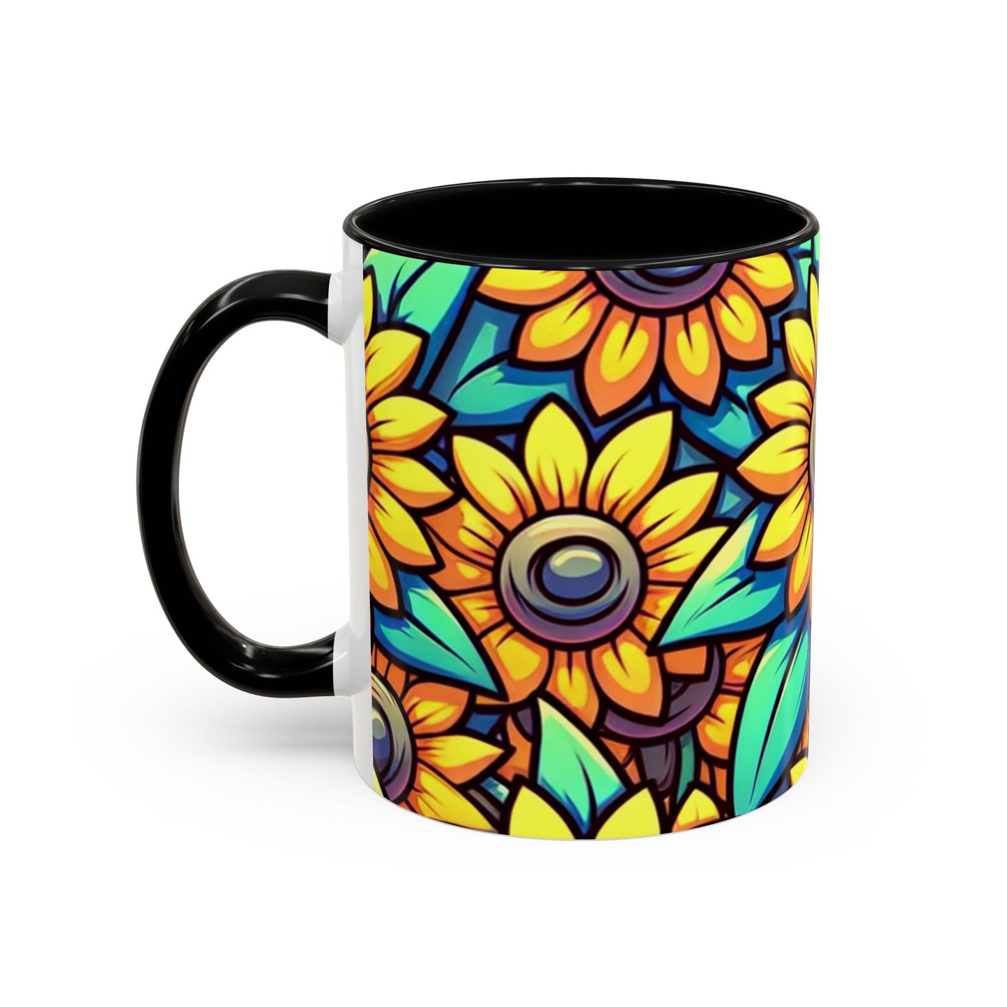 Sunburst Petal Cascade - Mugs