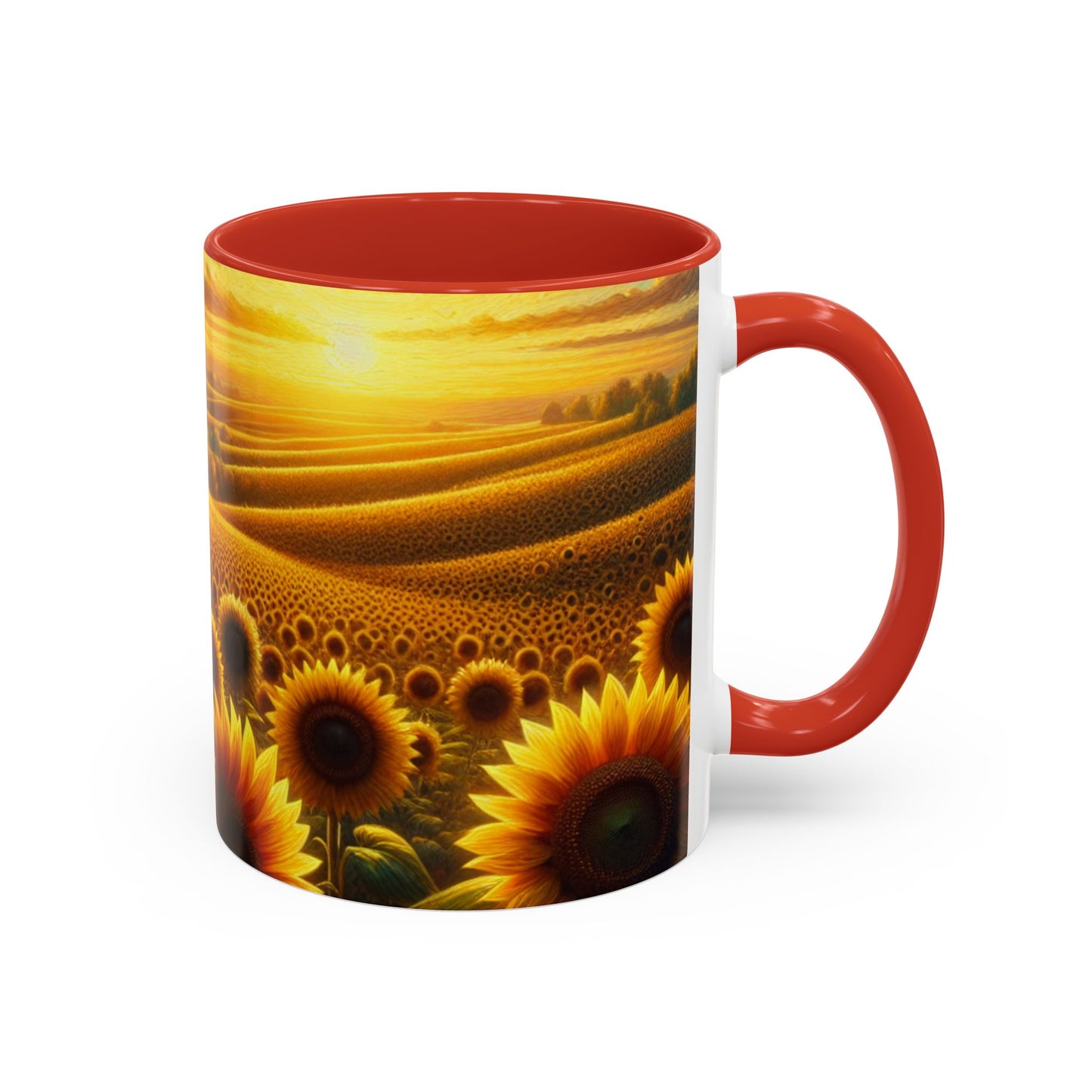 Sunset Serenade in the Sunflower Valley - Mugs