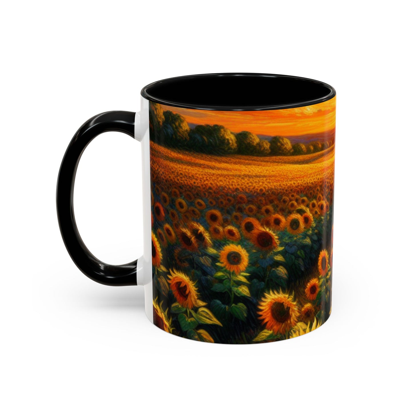 Sunset Whirl: Sunflower Symphony - Mugs