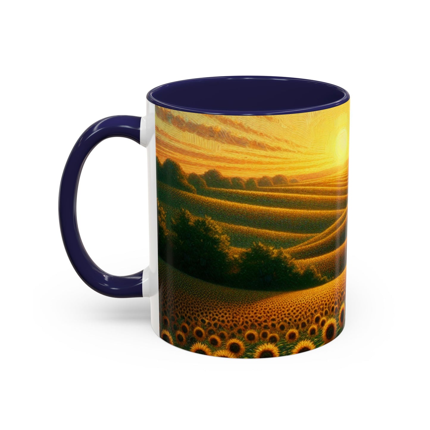 Sunset Harmony Sunflower Fields - Mugs