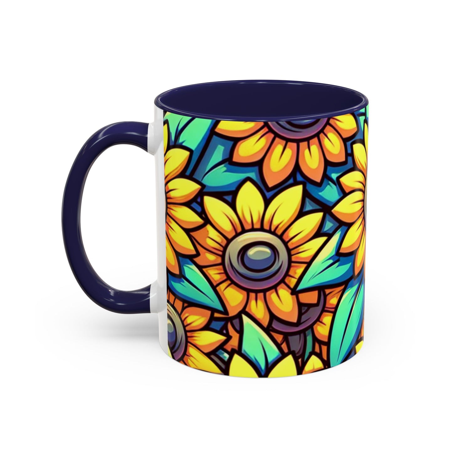 Sunburst Petal Cascade - Mugs