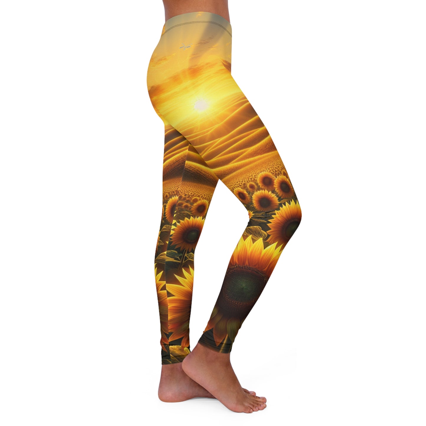 Amber Radiance Sunflower Fields - Leggings