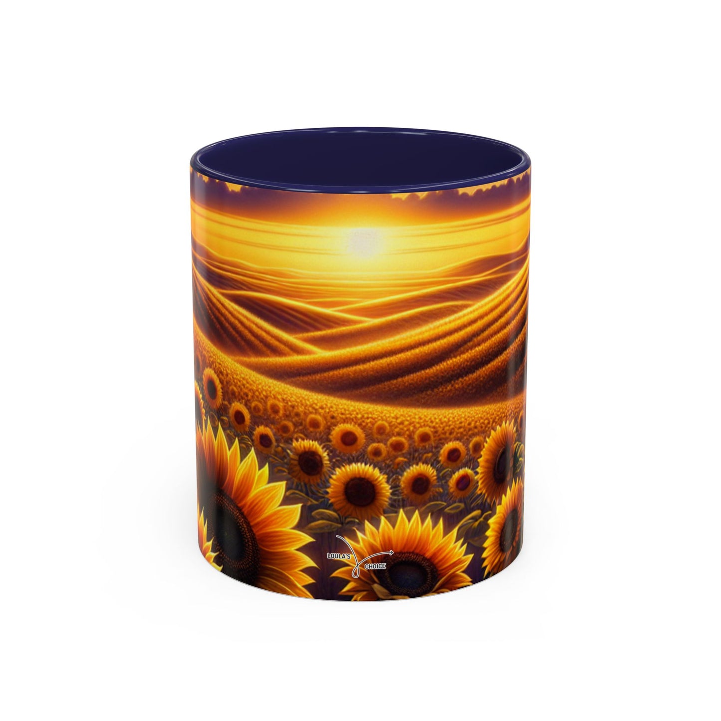 Golden Radiance Sunflower Fields - Mugs