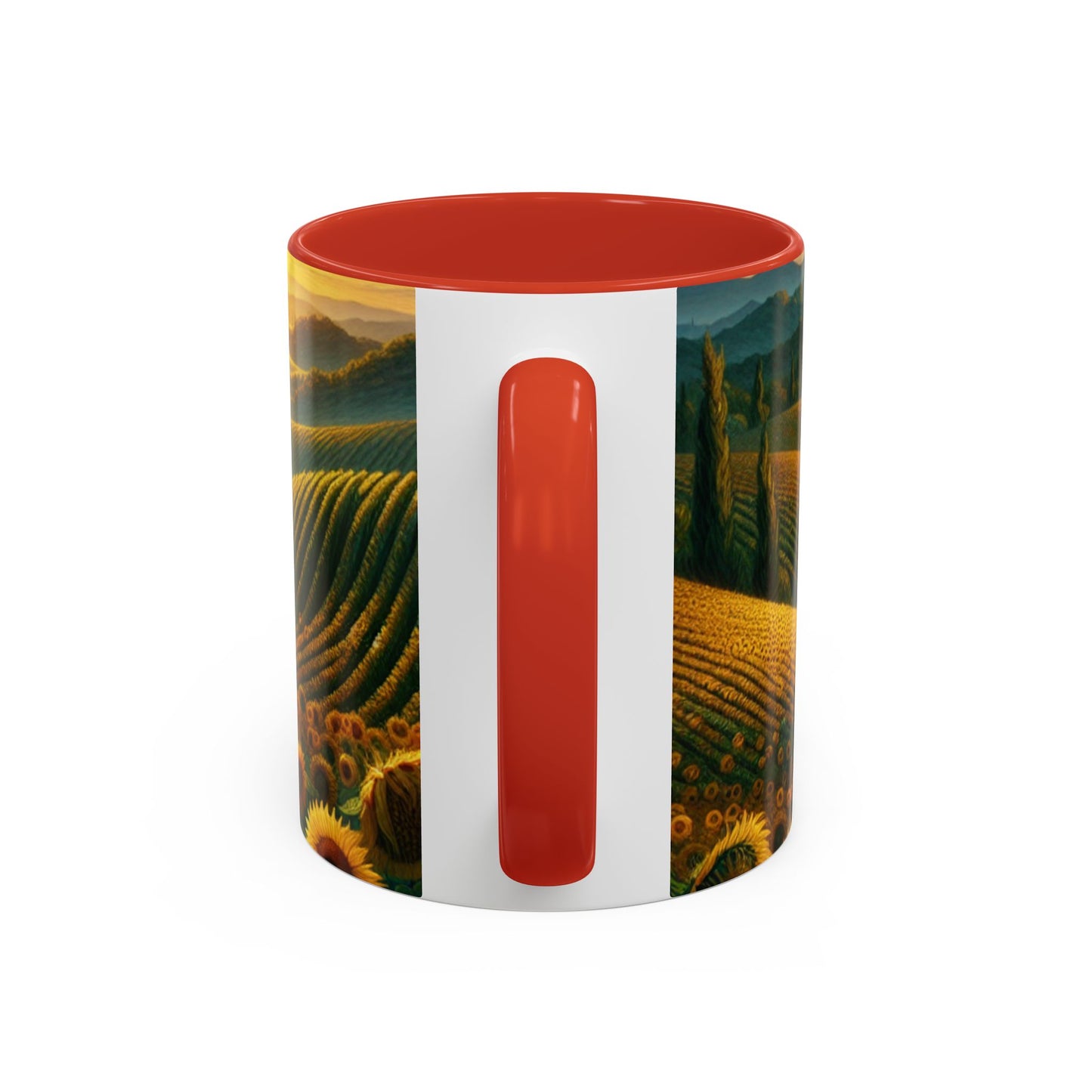 Golden Sunflower Fields at Dusk - Mugs