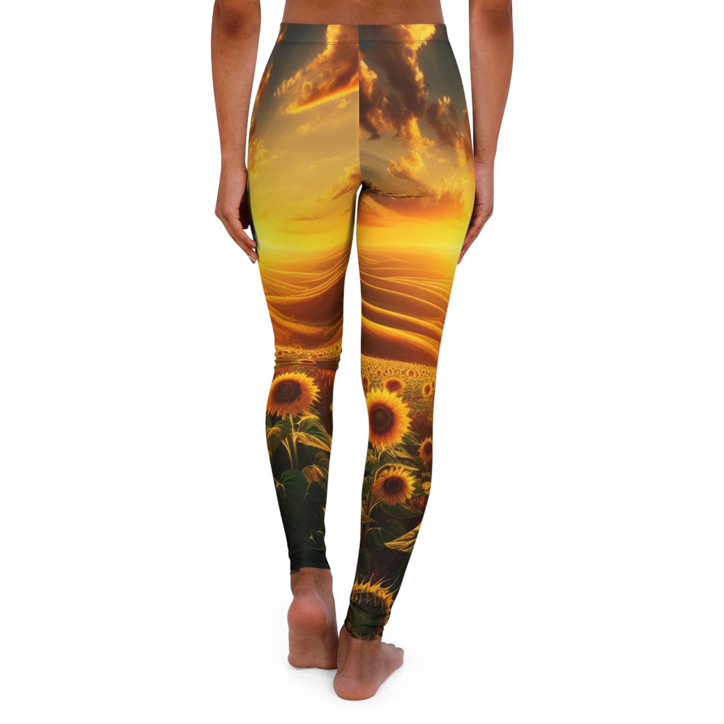 Sunset Serenade in Sunflower Valleys - Leggings