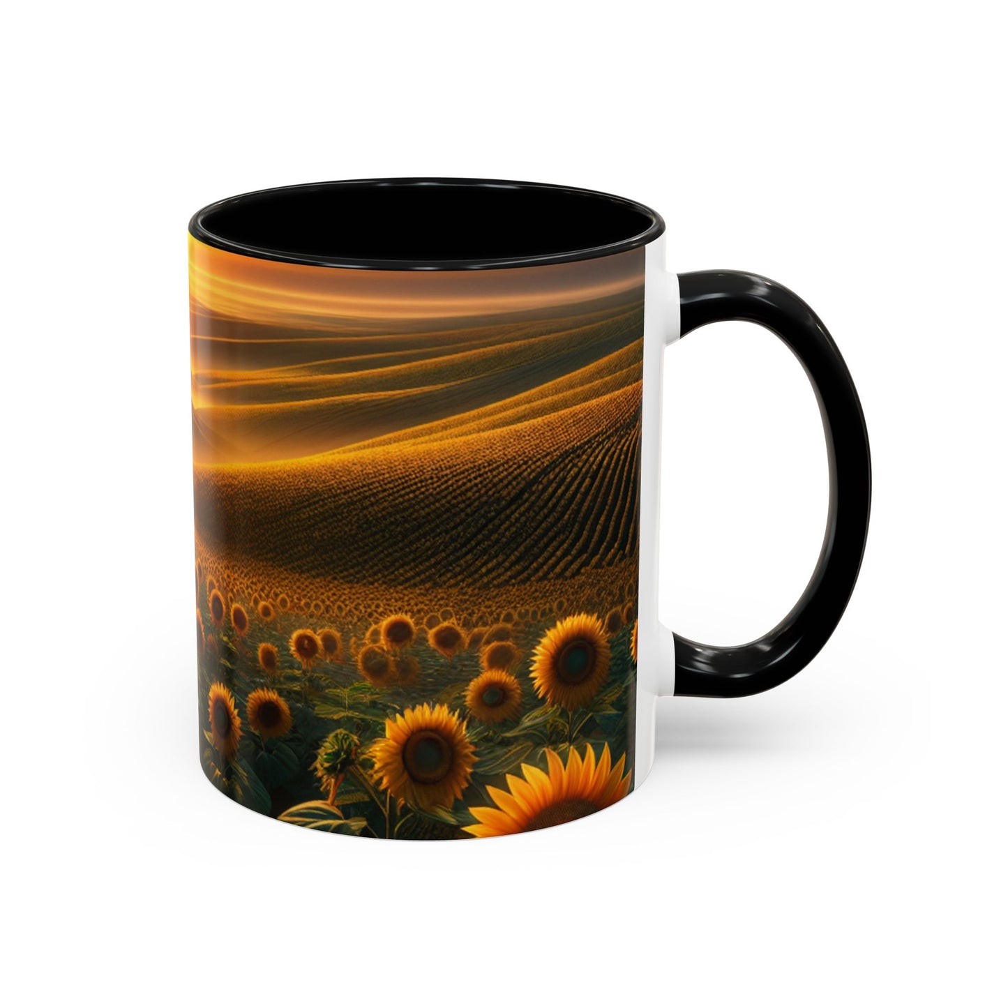 Amber Serenity Sunflower Fields - Mugs