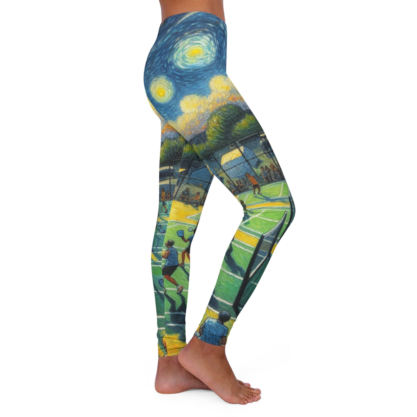 Starry Pickleball Night Cascade - Leggings