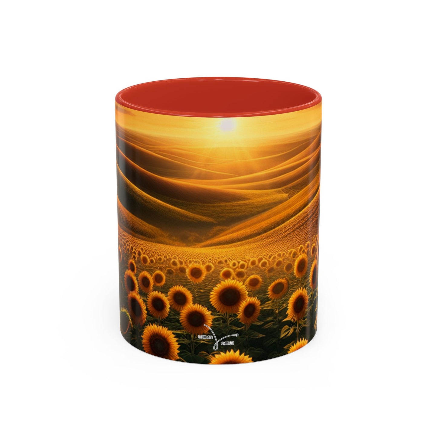 Golden Sunflower Waves - Mugs