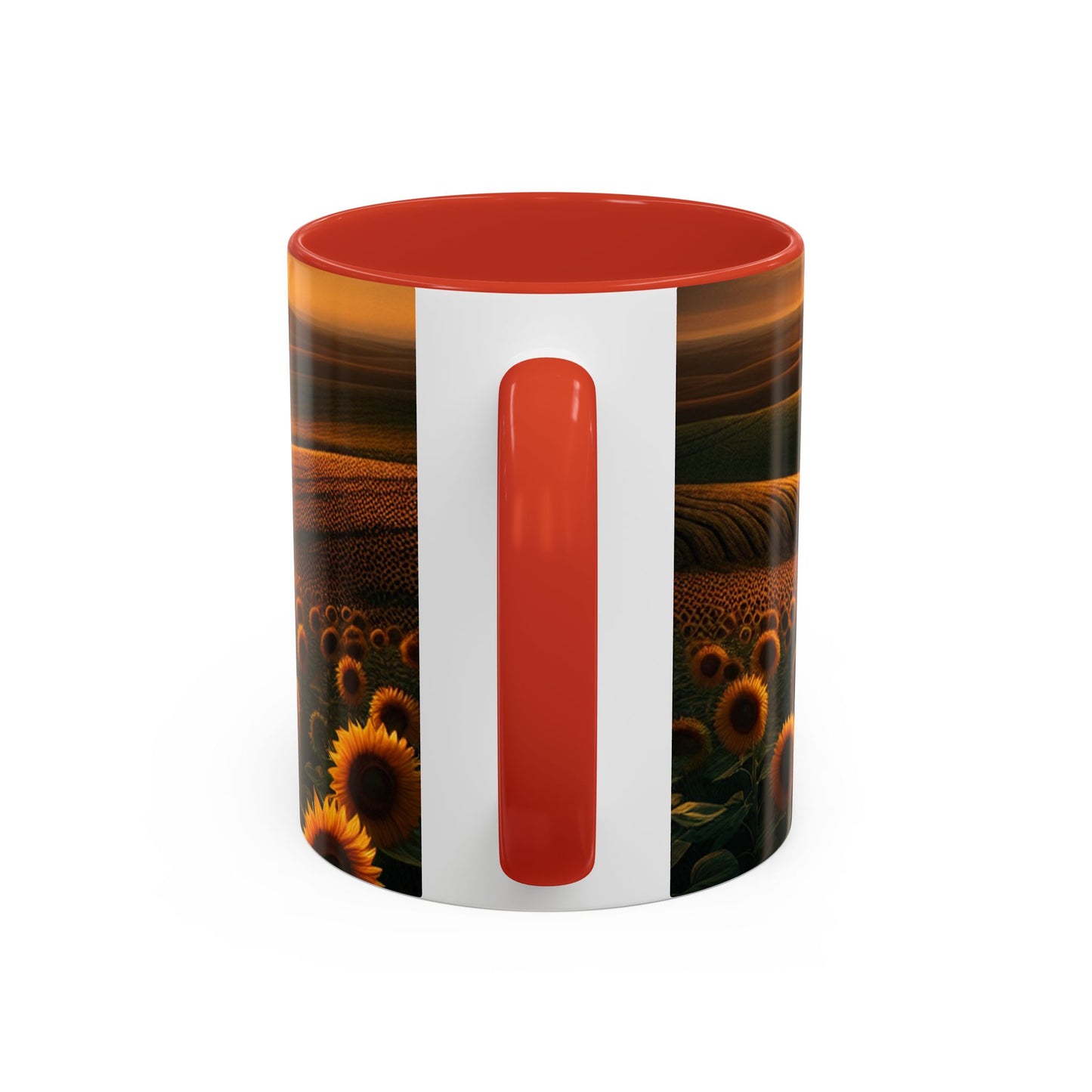 Golden Sunflower Waves - Mugs