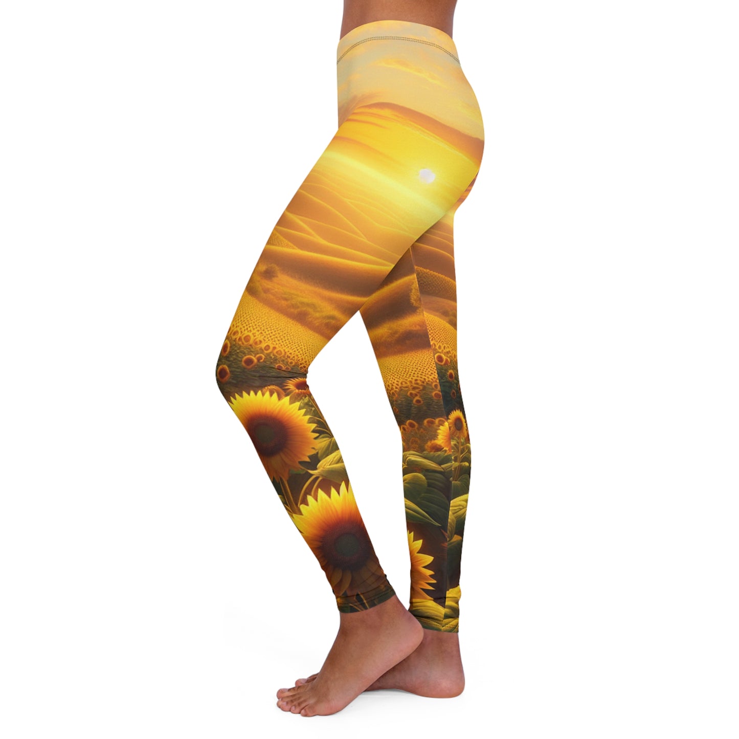 Amber Sunflower Expanse - Leggings