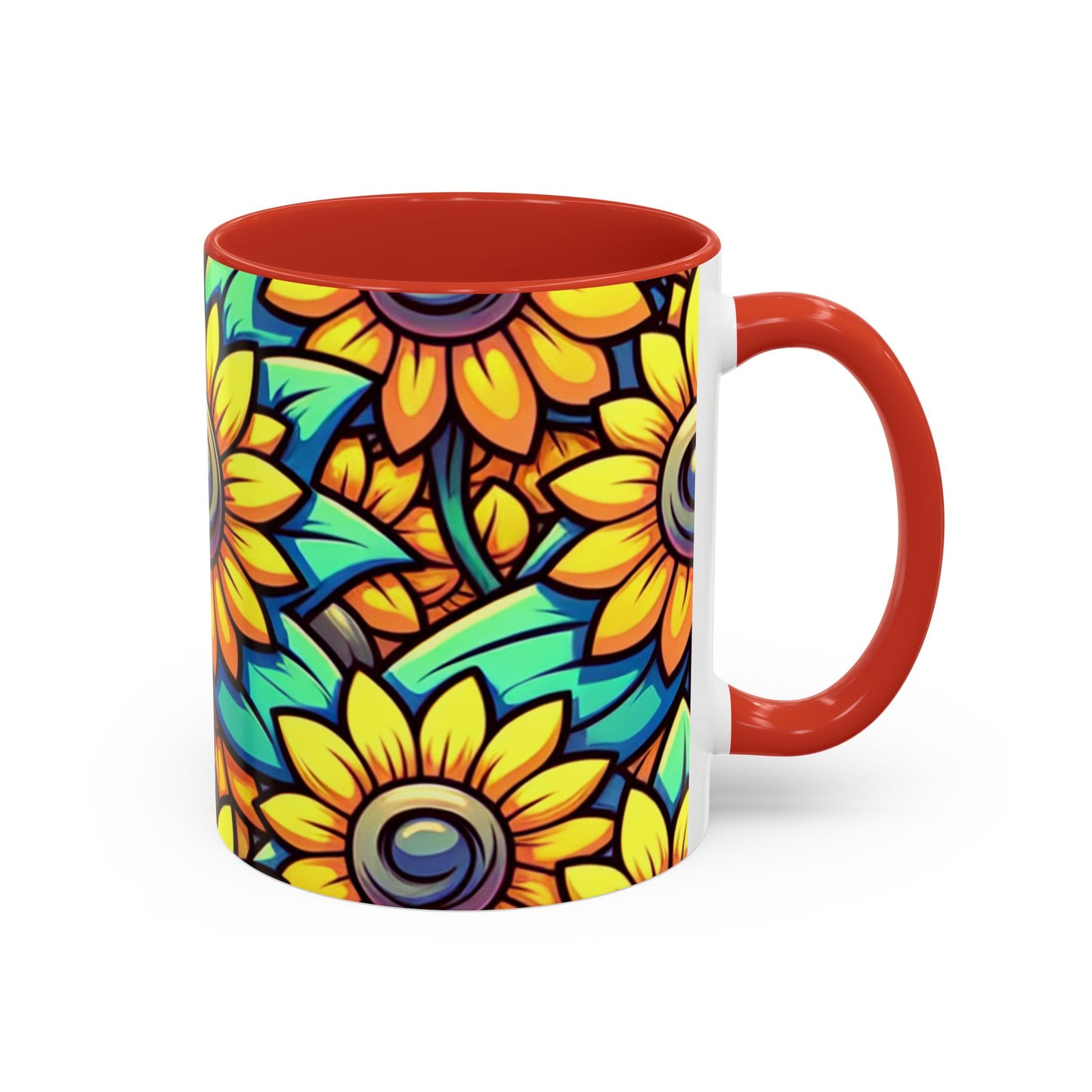 Sunburst Petal Cascade - Mugs