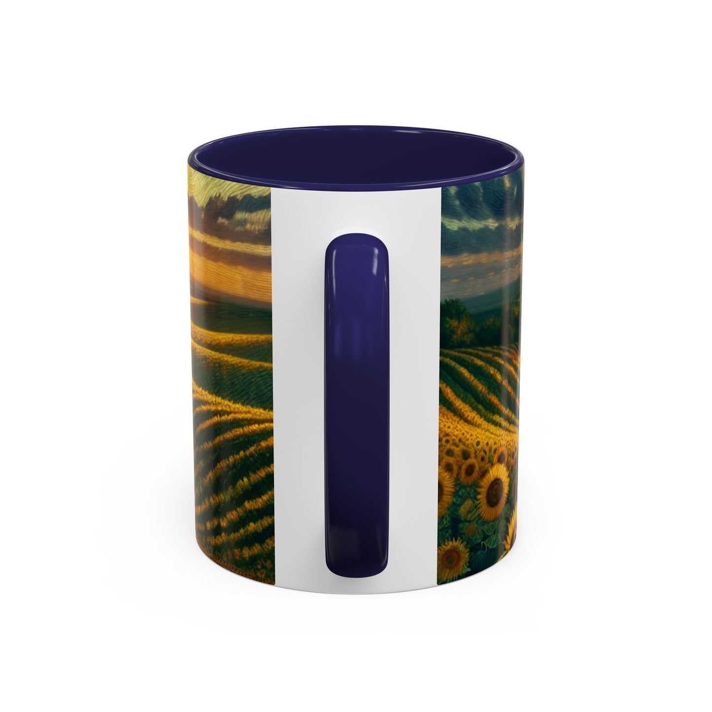 Sunset Serenade in Sunflower Fields - Mugs