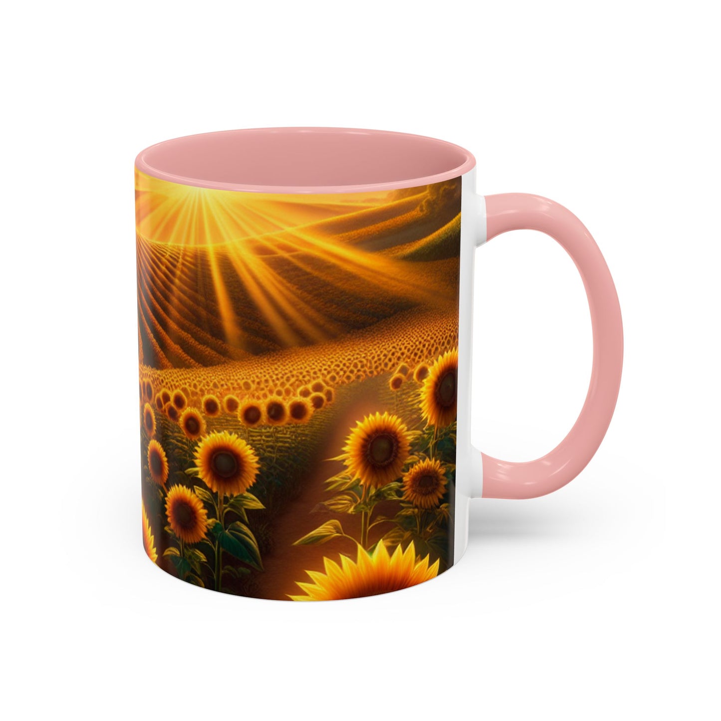 Amber Radiance Sunflower Fields - Mugs