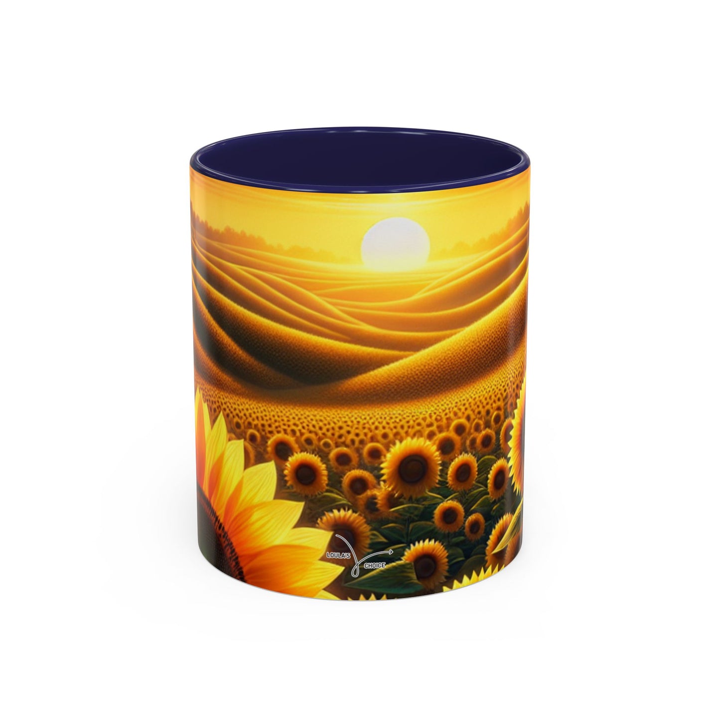 Golden Sunset Sunflower Fields - Mugs