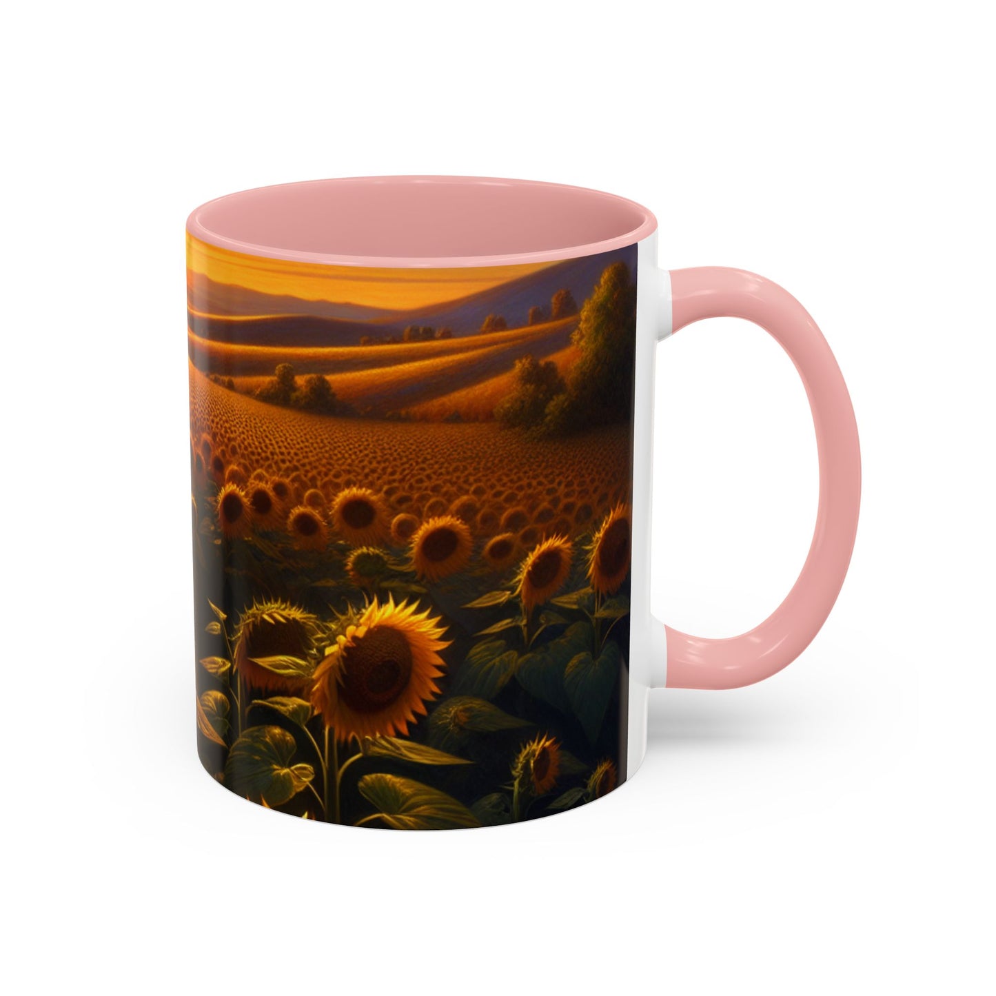 Golden Sunset Sunflower Serenade - Mugs