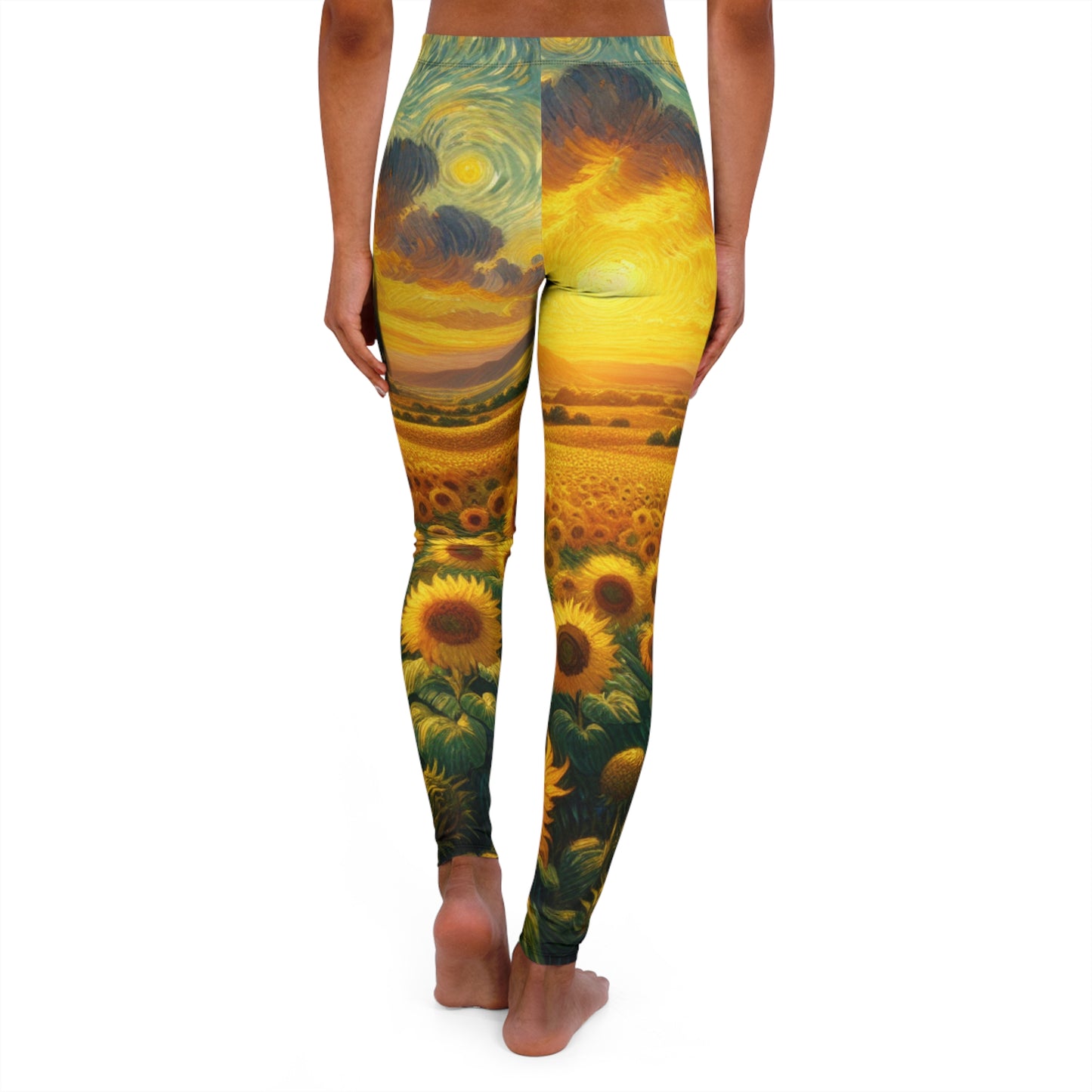 Sunflower Radiance Swirl - Leggings