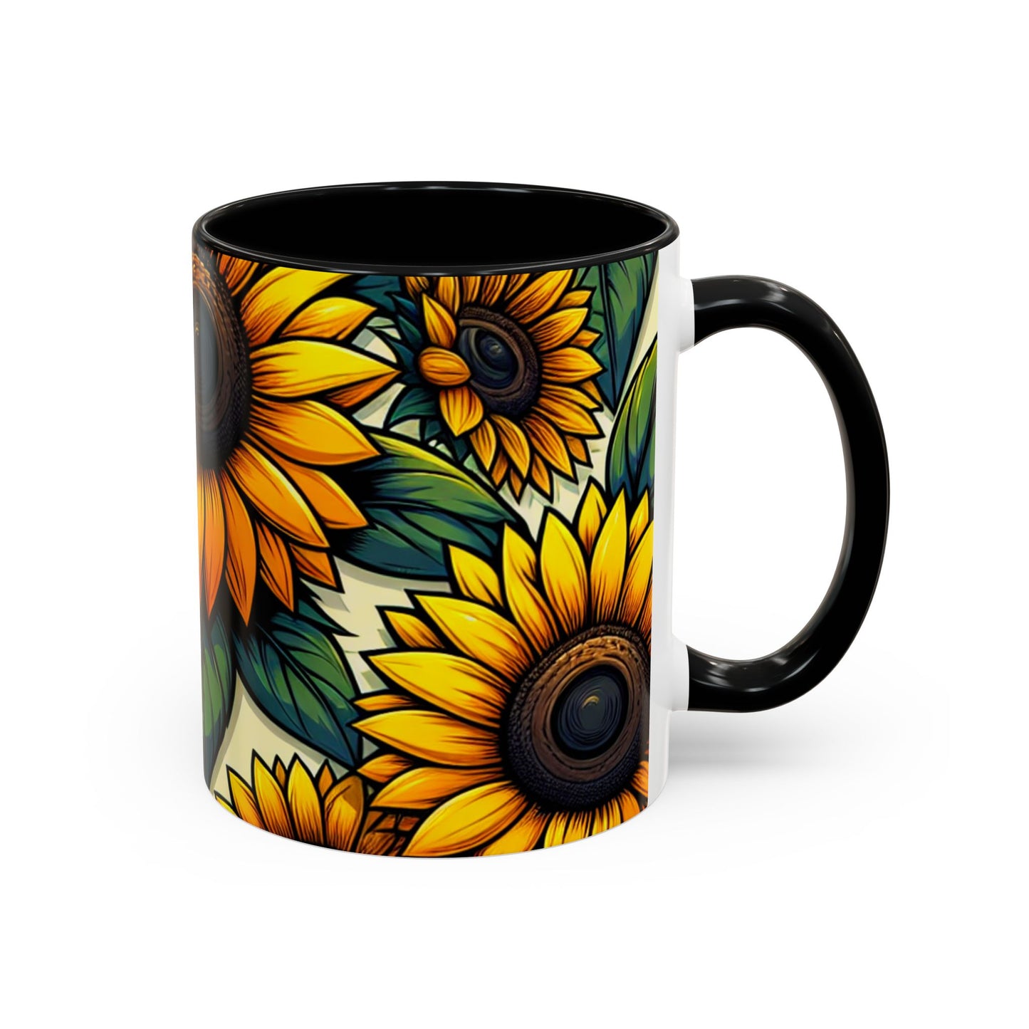 Sunflower Radiance Essence Pattern - Mugs