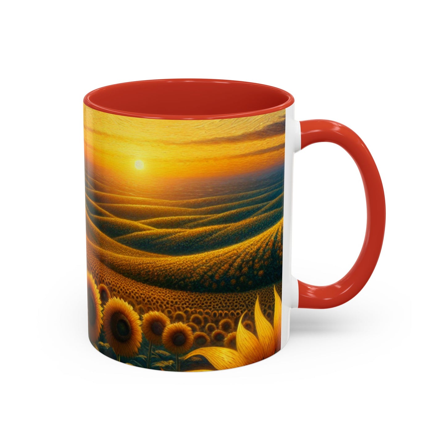 Sunset Serenade in the Sunflower Fields - Mugs