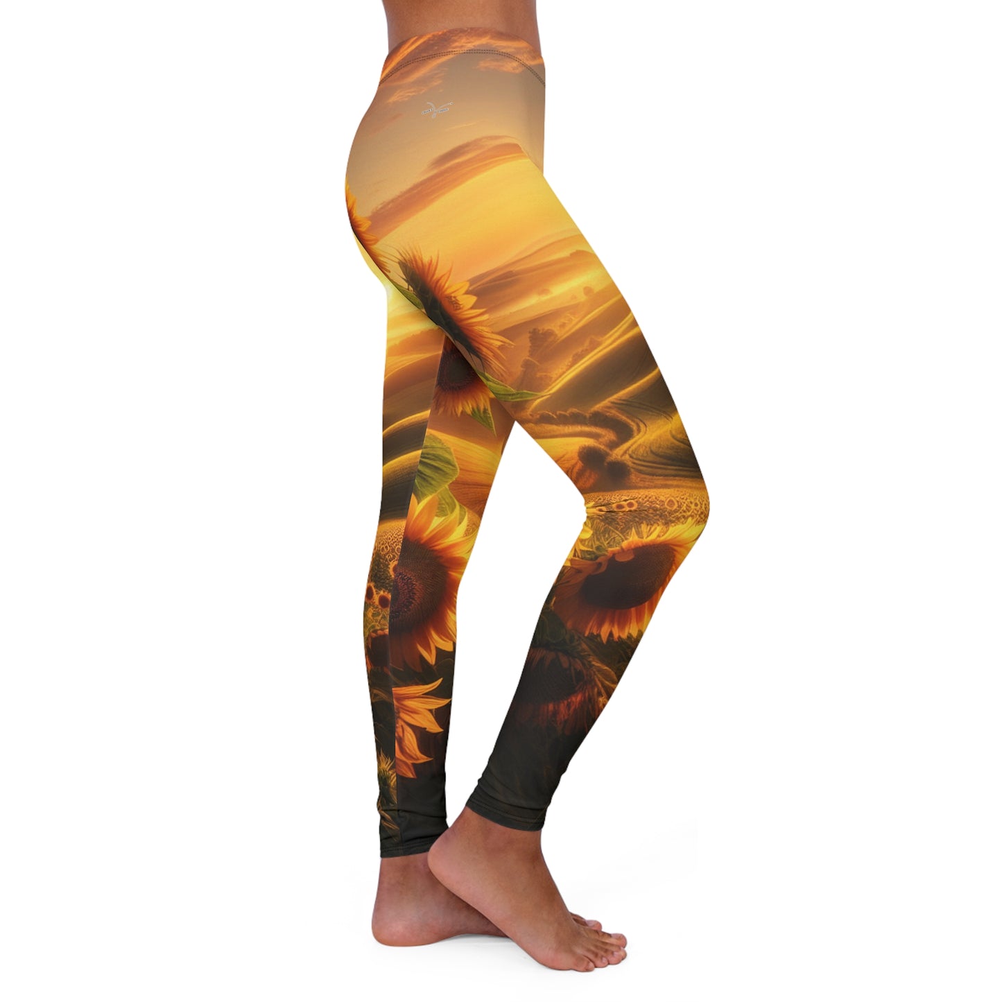 Golden Sunrise Sunflower Valleys - Leggings