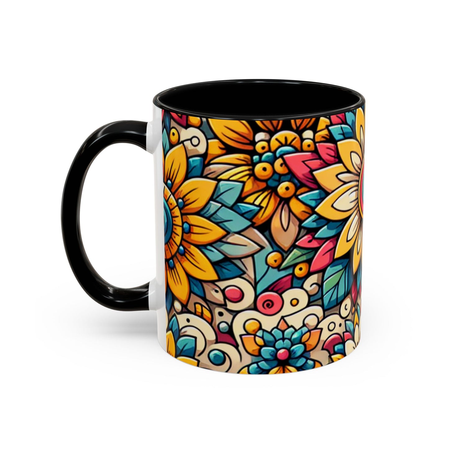 Floral Kaleidoscope Burst - Mugs