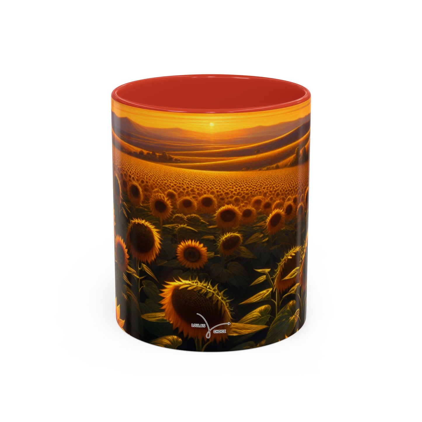 Golden Sunset Sunflower Serenade - Mugs