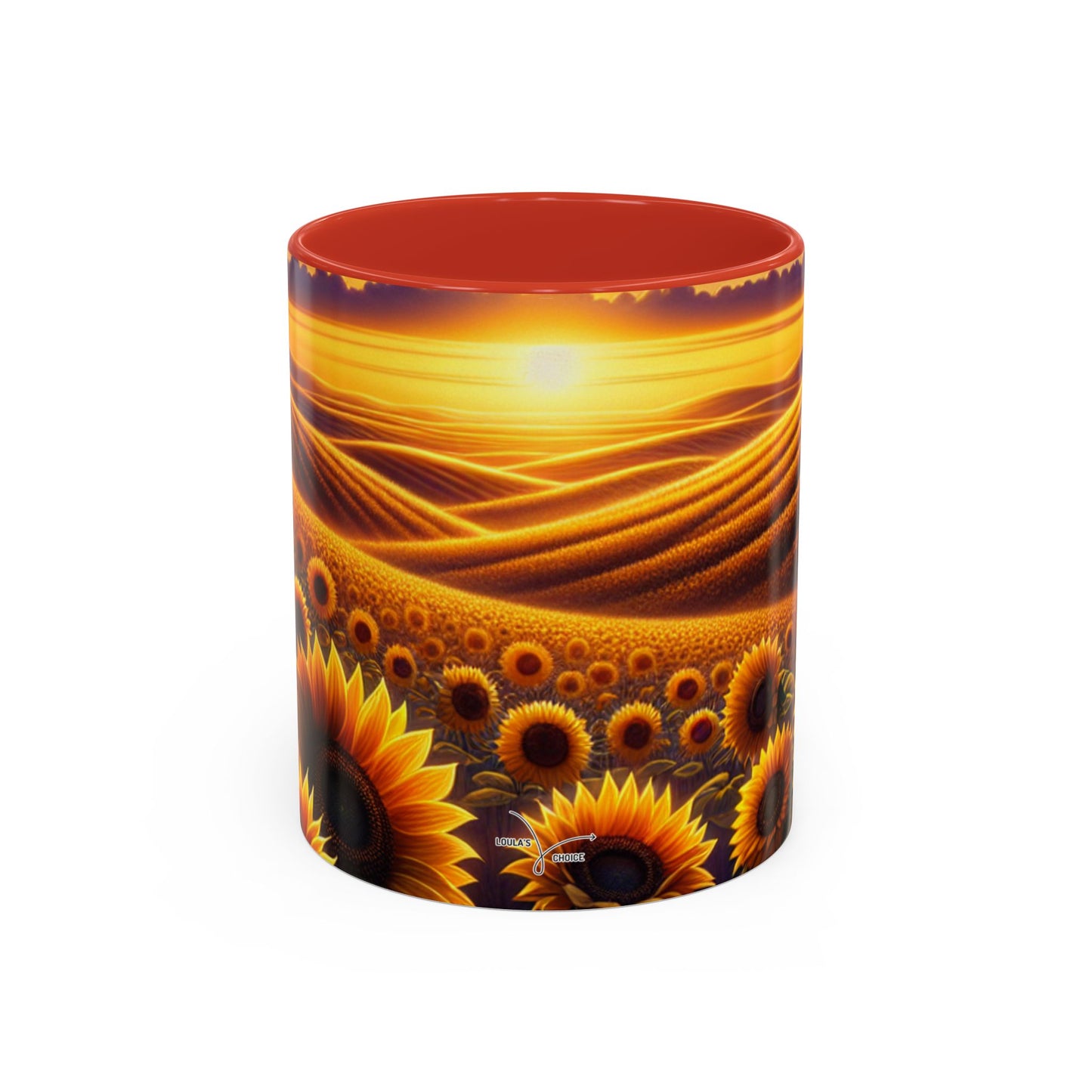 Golden Radiance Sunflower Fields - Mugs
