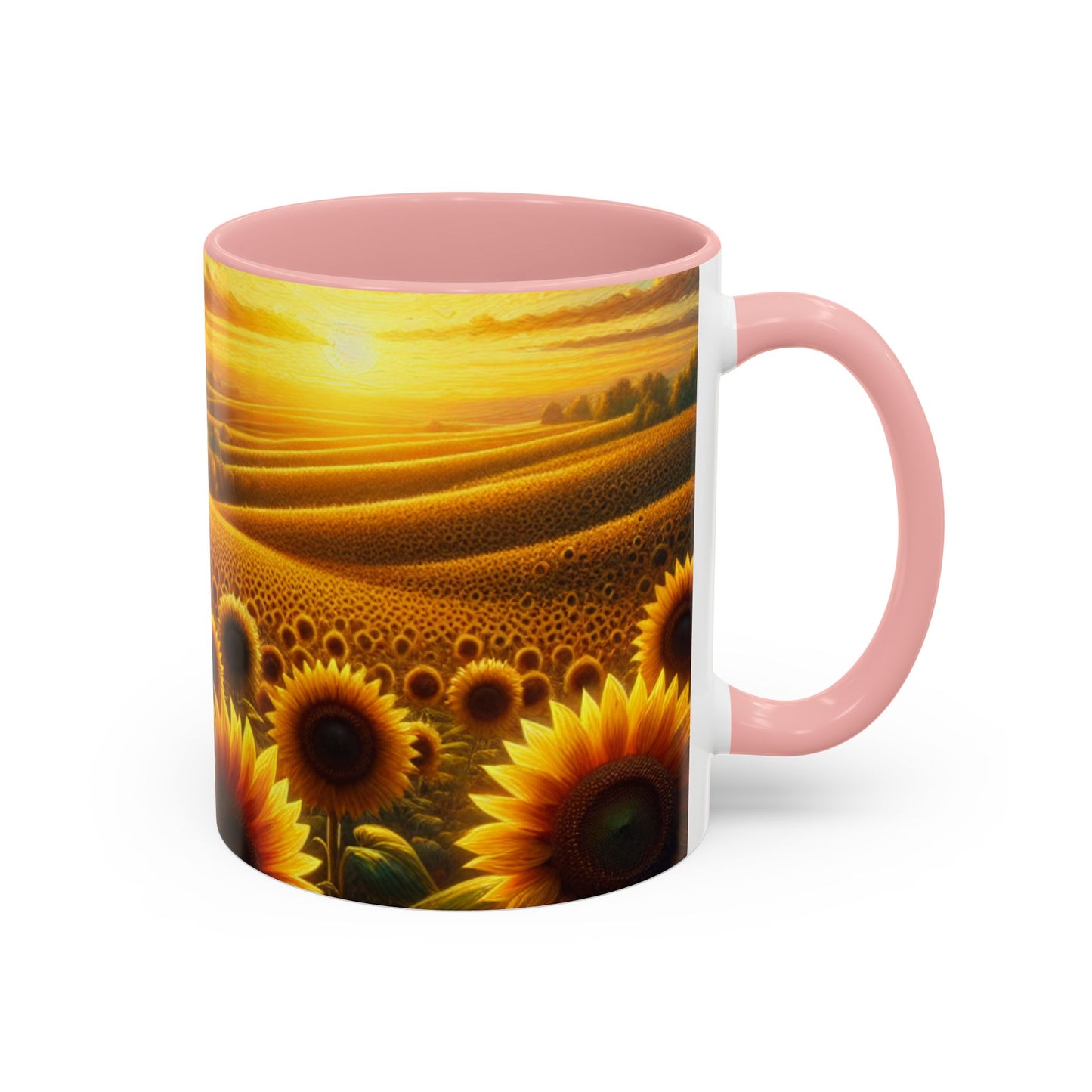 Sunset Serenade in the Sunflower Valley - Mugs