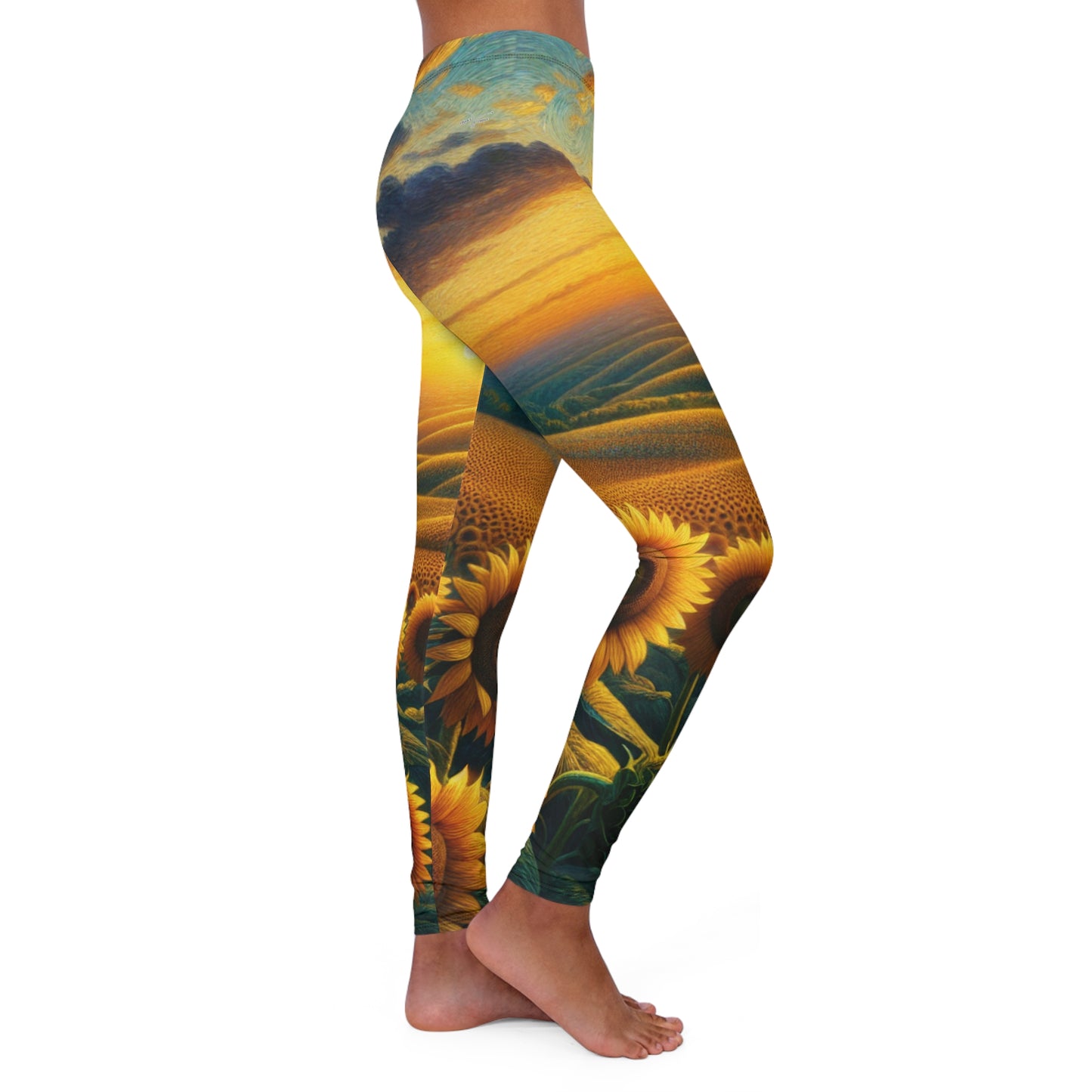 Sunset Serenade in the Sunflower Fields - Leggings