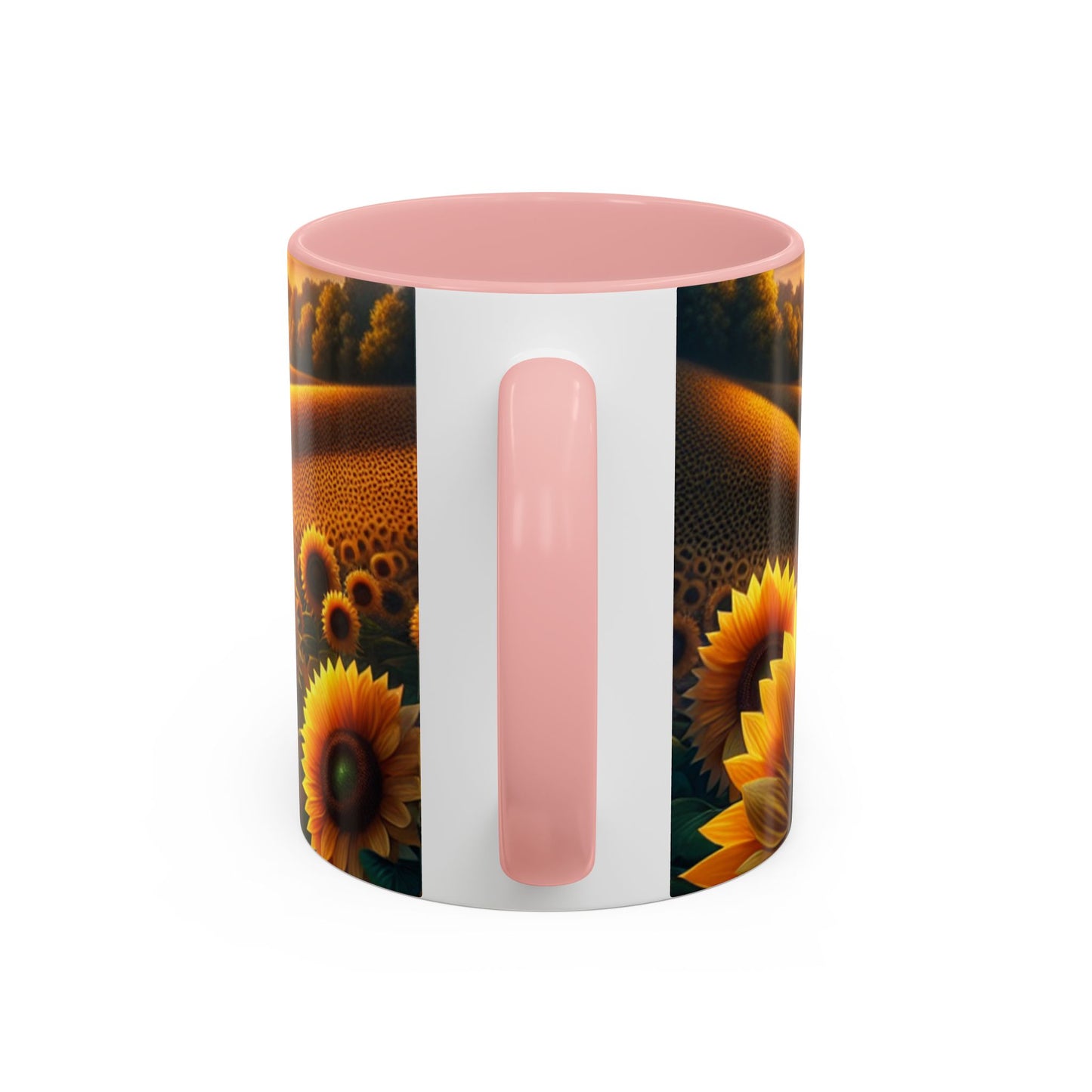 Golden Sunset Sunflower Fields - Mugs