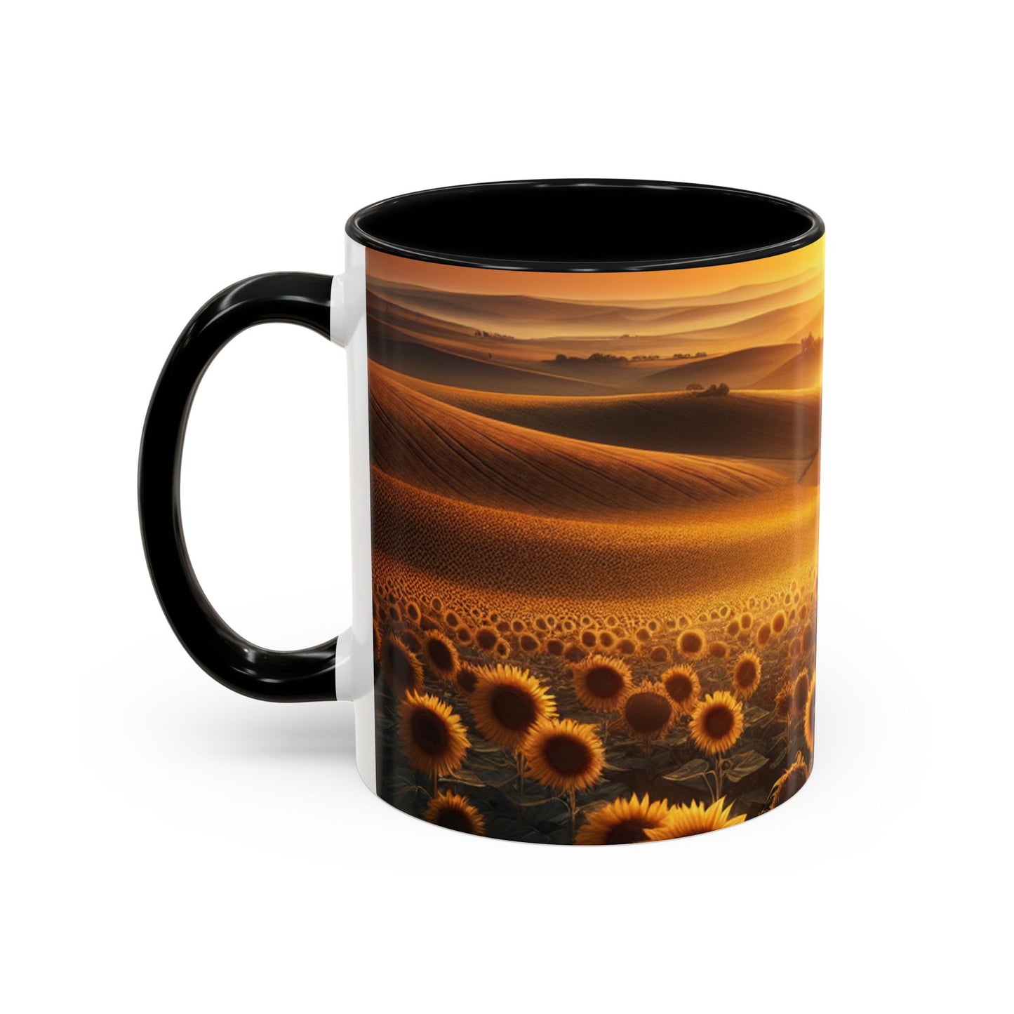 Amber Radiance Sunflower Fields - Mugs