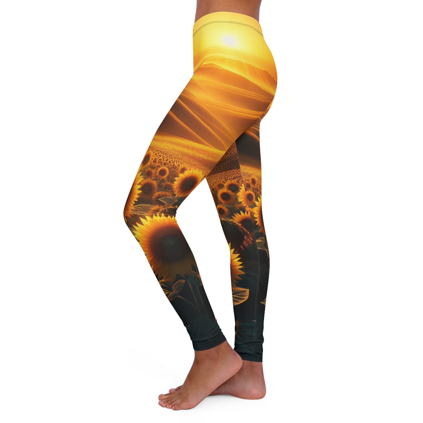 Amber Waves Sunflower Horizon - Leggings