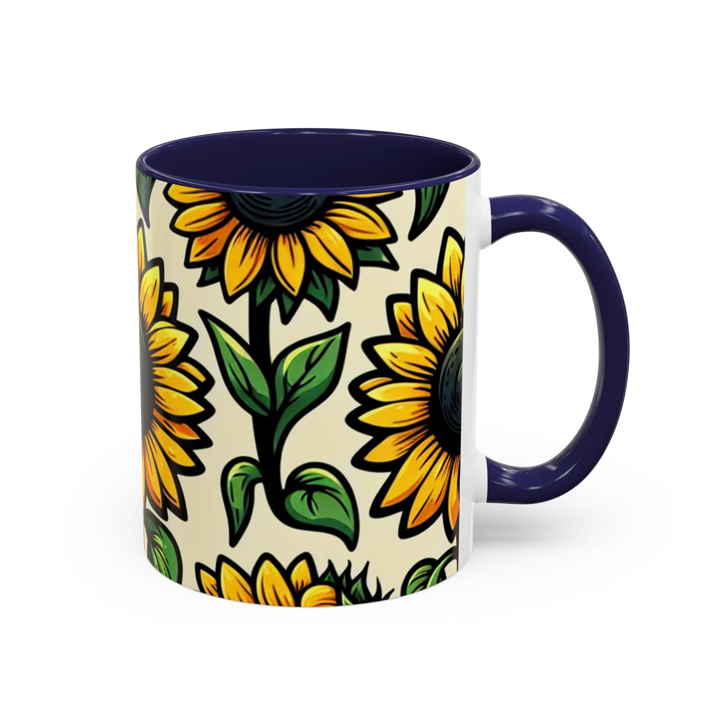 Sunlit Sunflower Delight - Mugs
