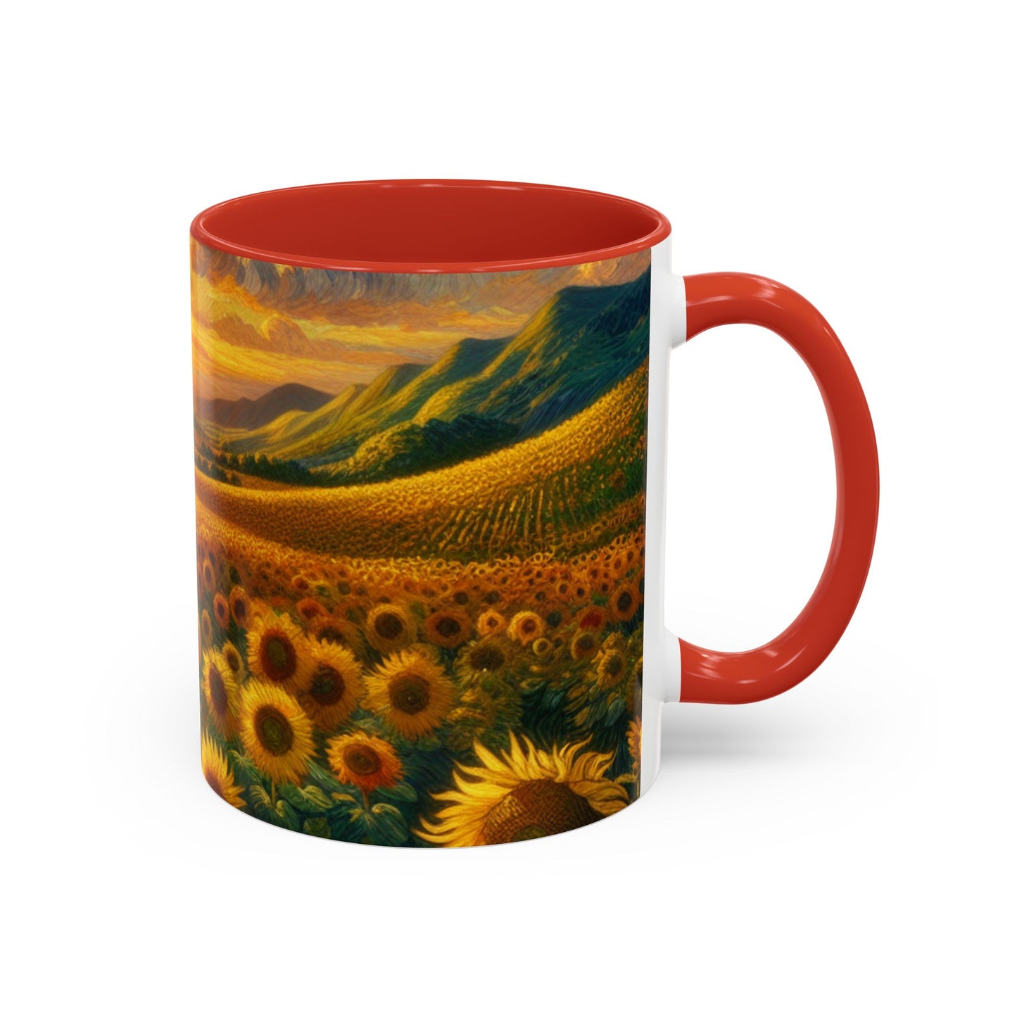 Sunflower Radiance Swirl - Mugs