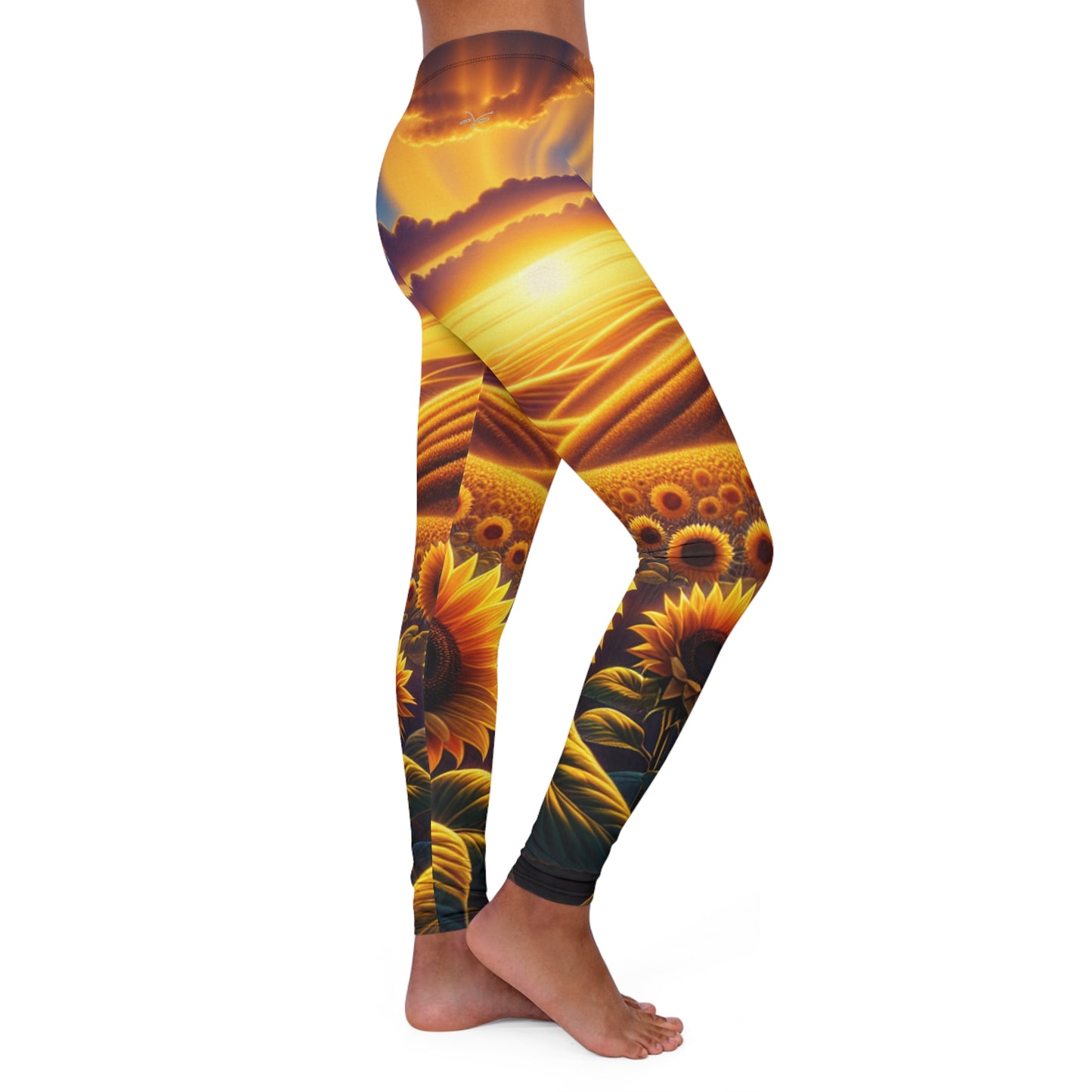 Golden Radiance Sunflower Fields - Leggings