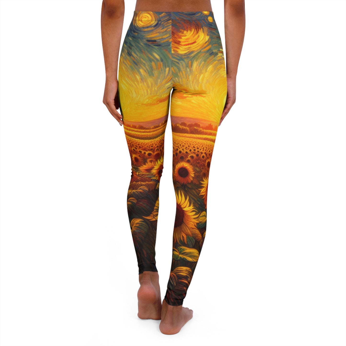 Sunflower Serenade at Dusk - Leggings