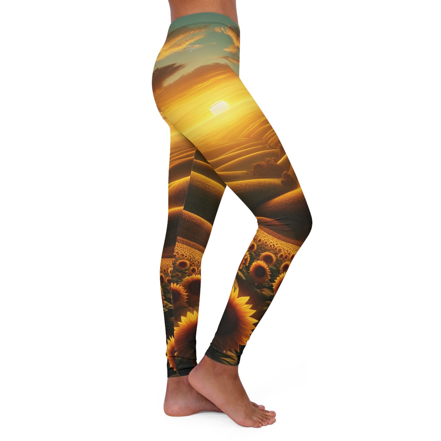 Amber Waves and Sunflower Blaze Sunrise - Leggings