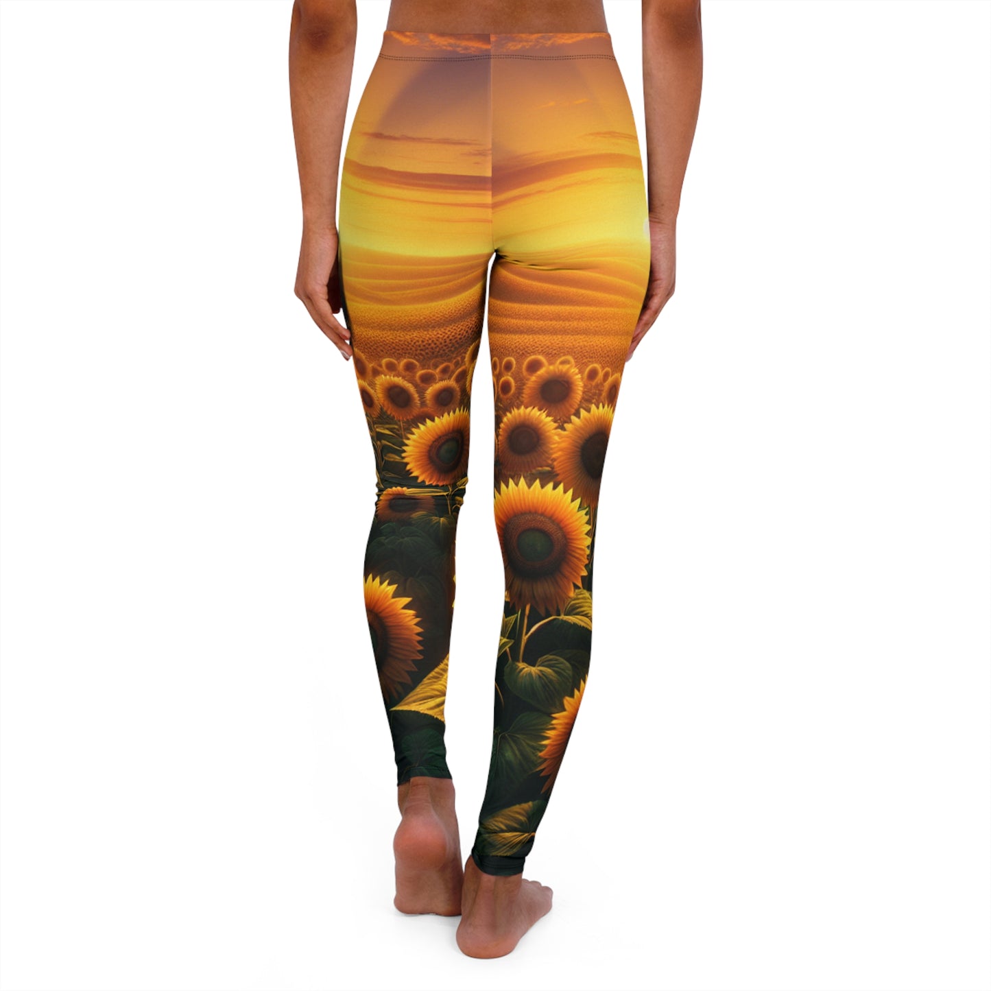 Amber Horizons Sunflower Field - Leggings