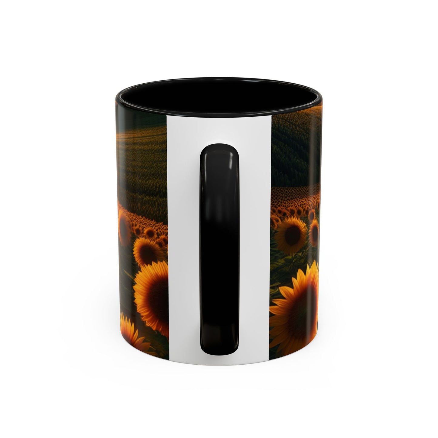 Sunset Serenity in Sunflower Valleys - Mugs