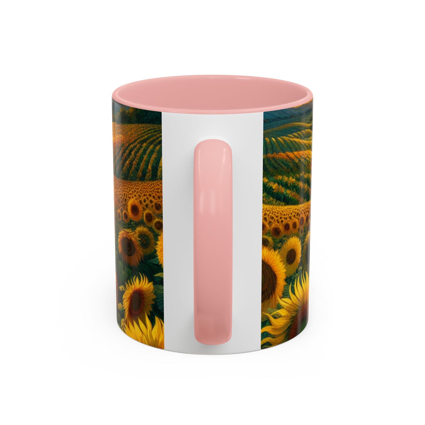 Golden Sunrise Sunflower Fields - Mugs
