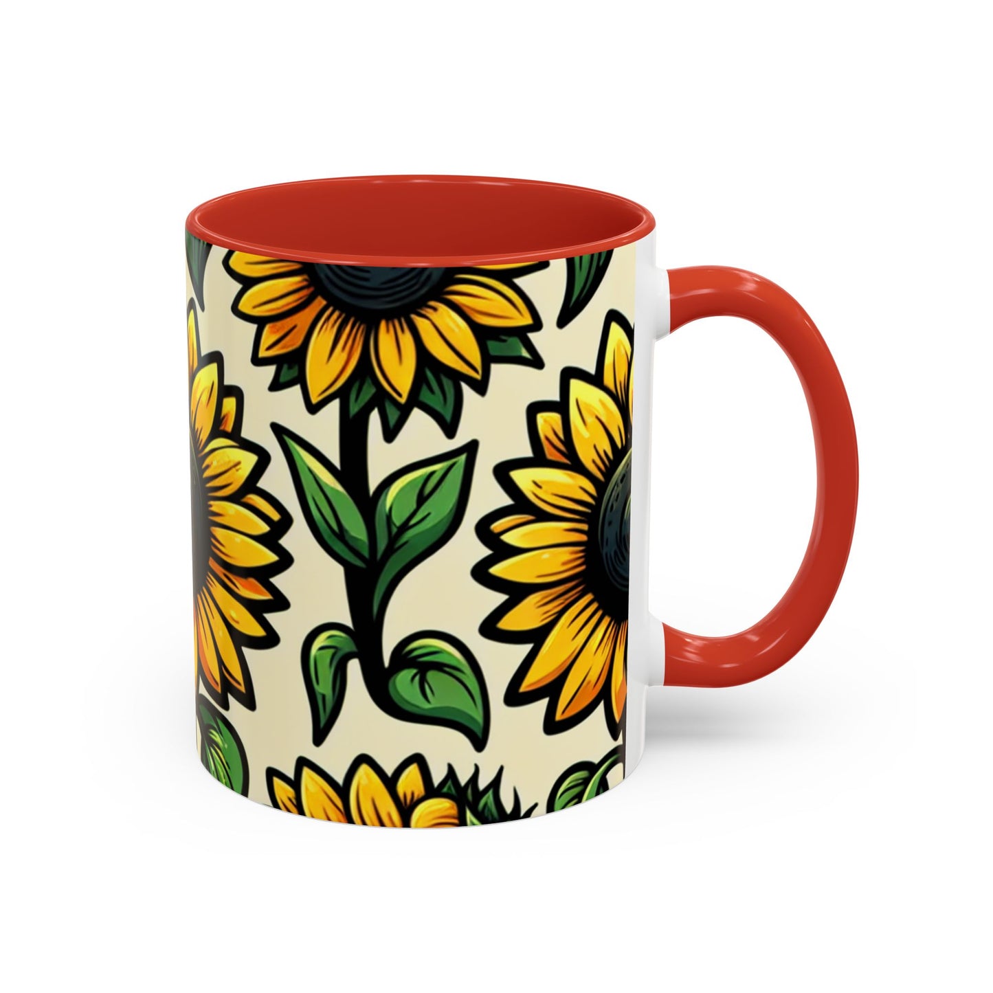 Sunlit Sunflower Delight - Mugs