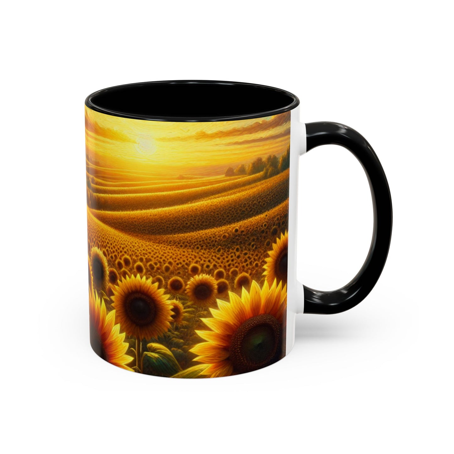 Sunset Serenade in the Sunflower Valley - Mugs