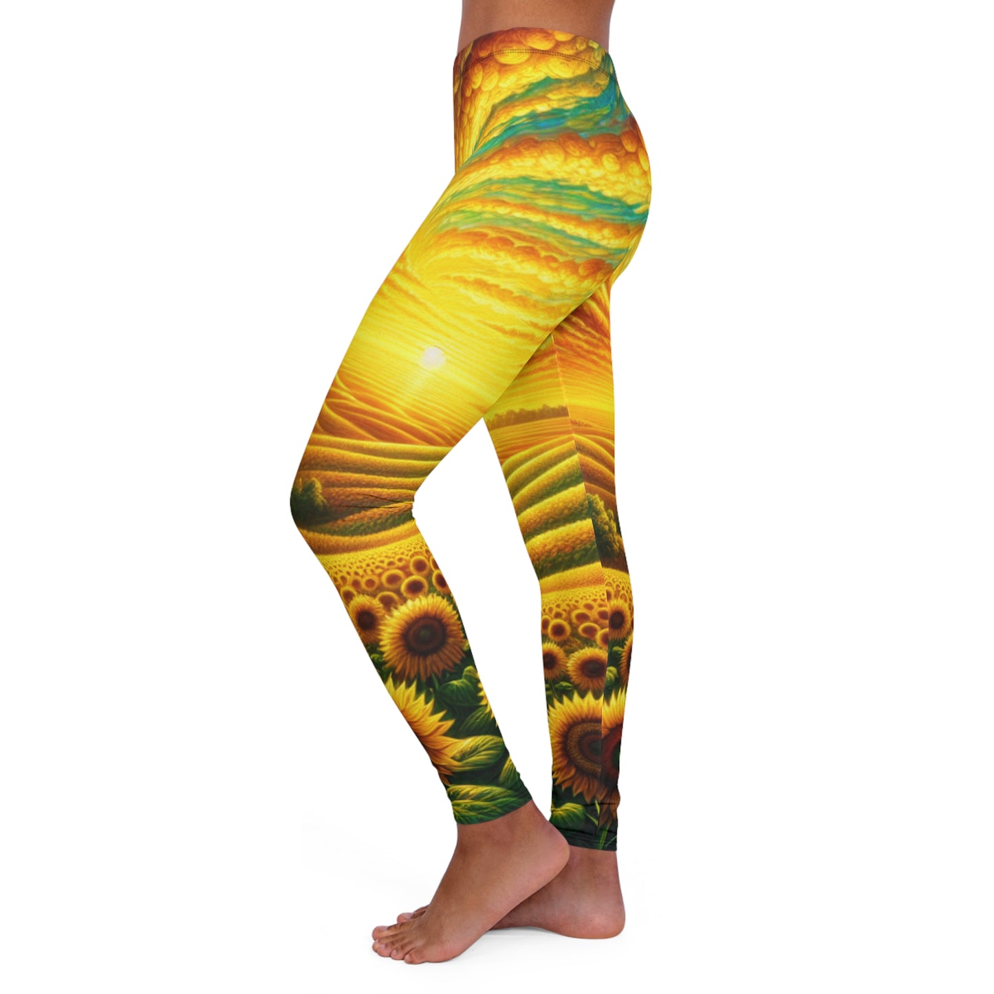 Amber Waves of Bloom - Leggings