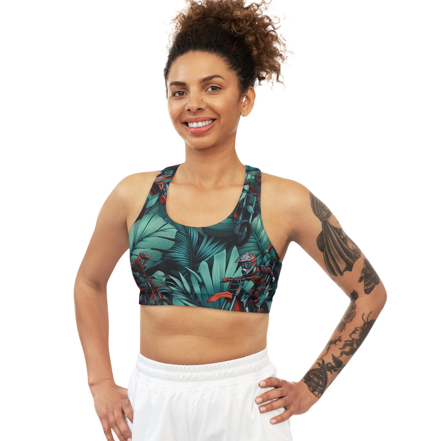 Tropical Moto Thrill Camouflage - Sports Bra