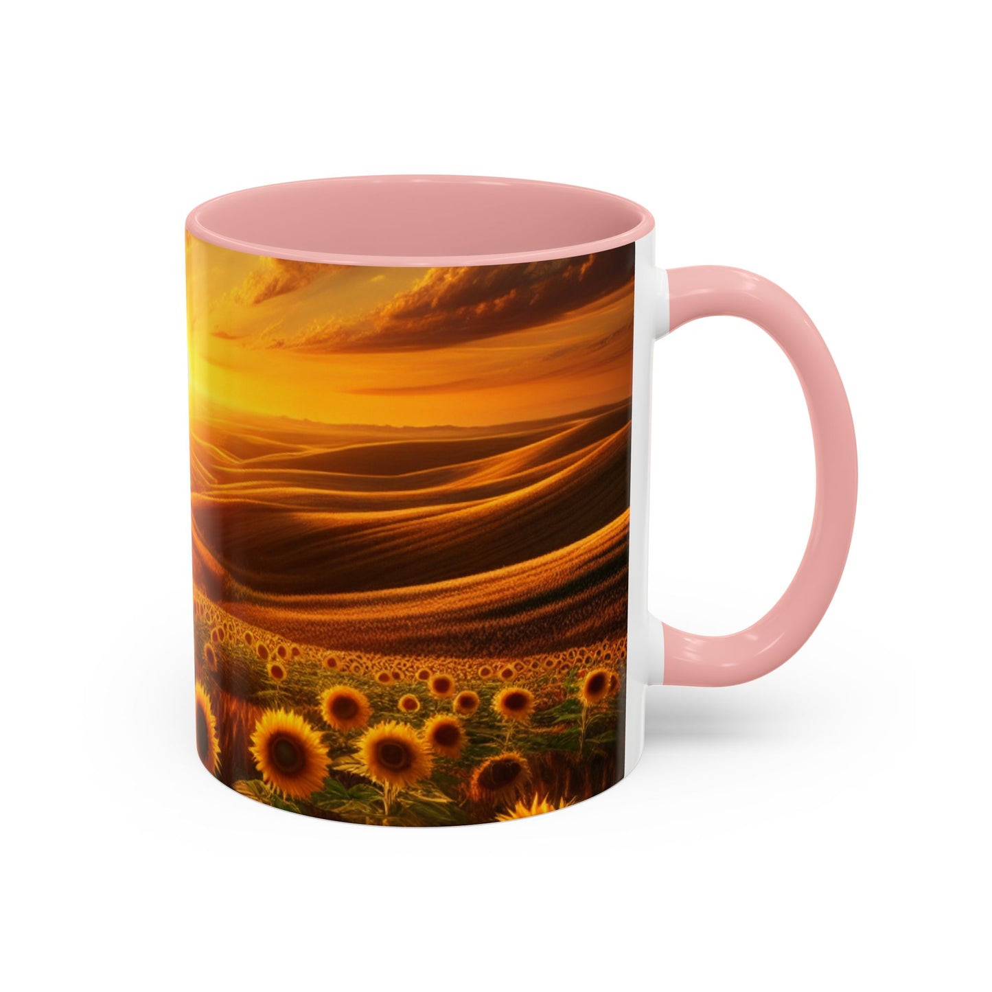 Sunset Serenade in Sunflower Valleys - Mugs