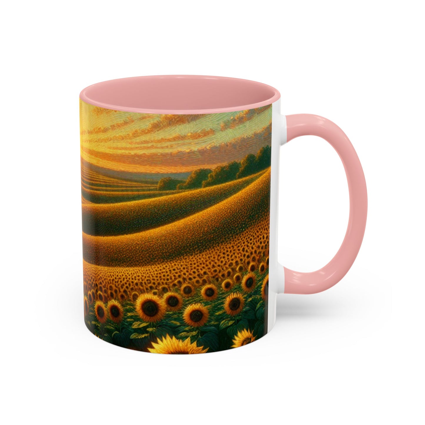 Sunset Harmony Sunflower Fields - Mugs