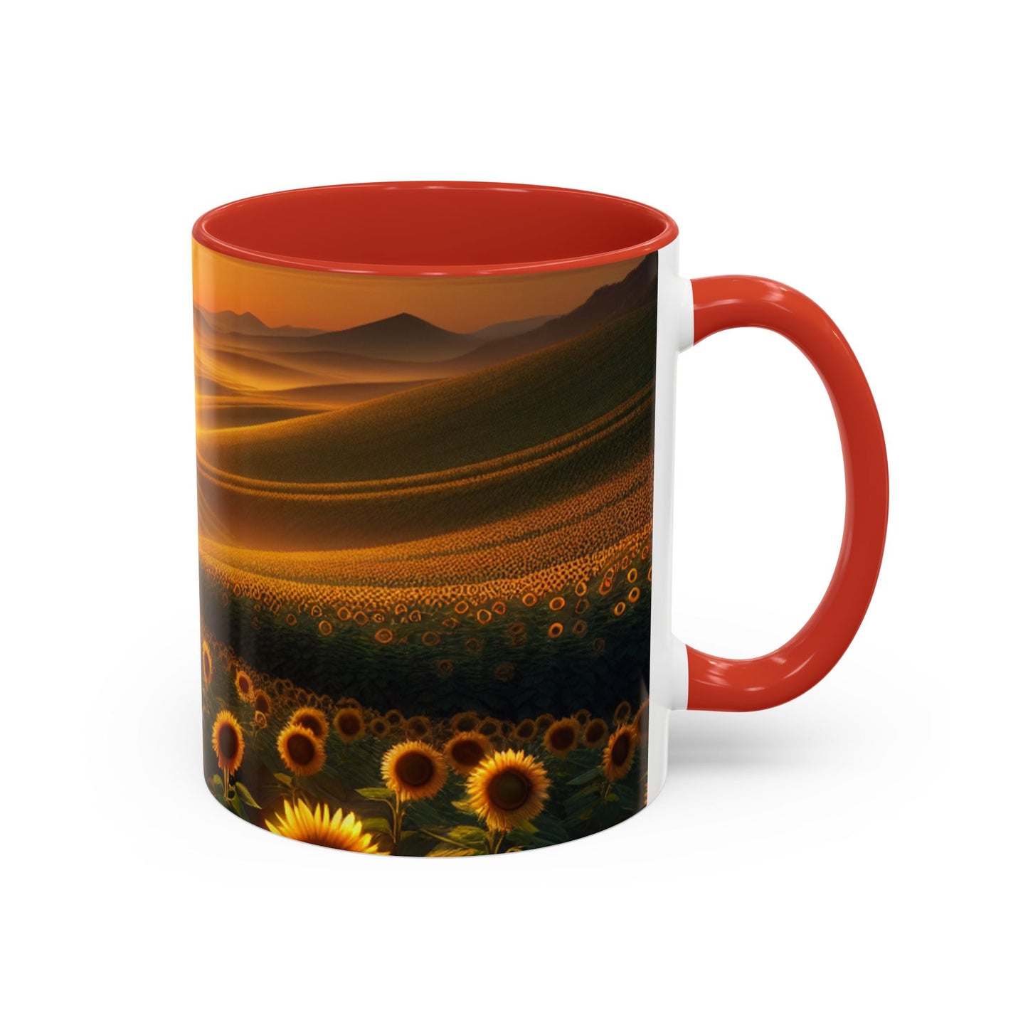 Amber Radiance Sunflower Valleys - Mugs