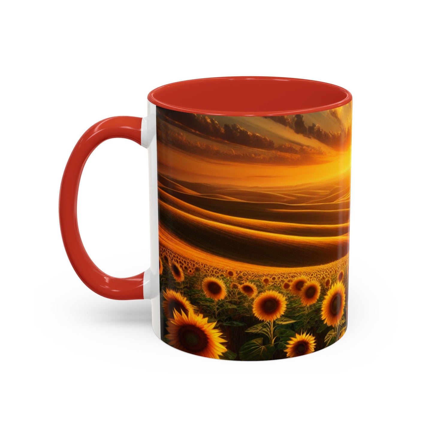 Sunset Serenade in Sunflower Valleys - Mugs