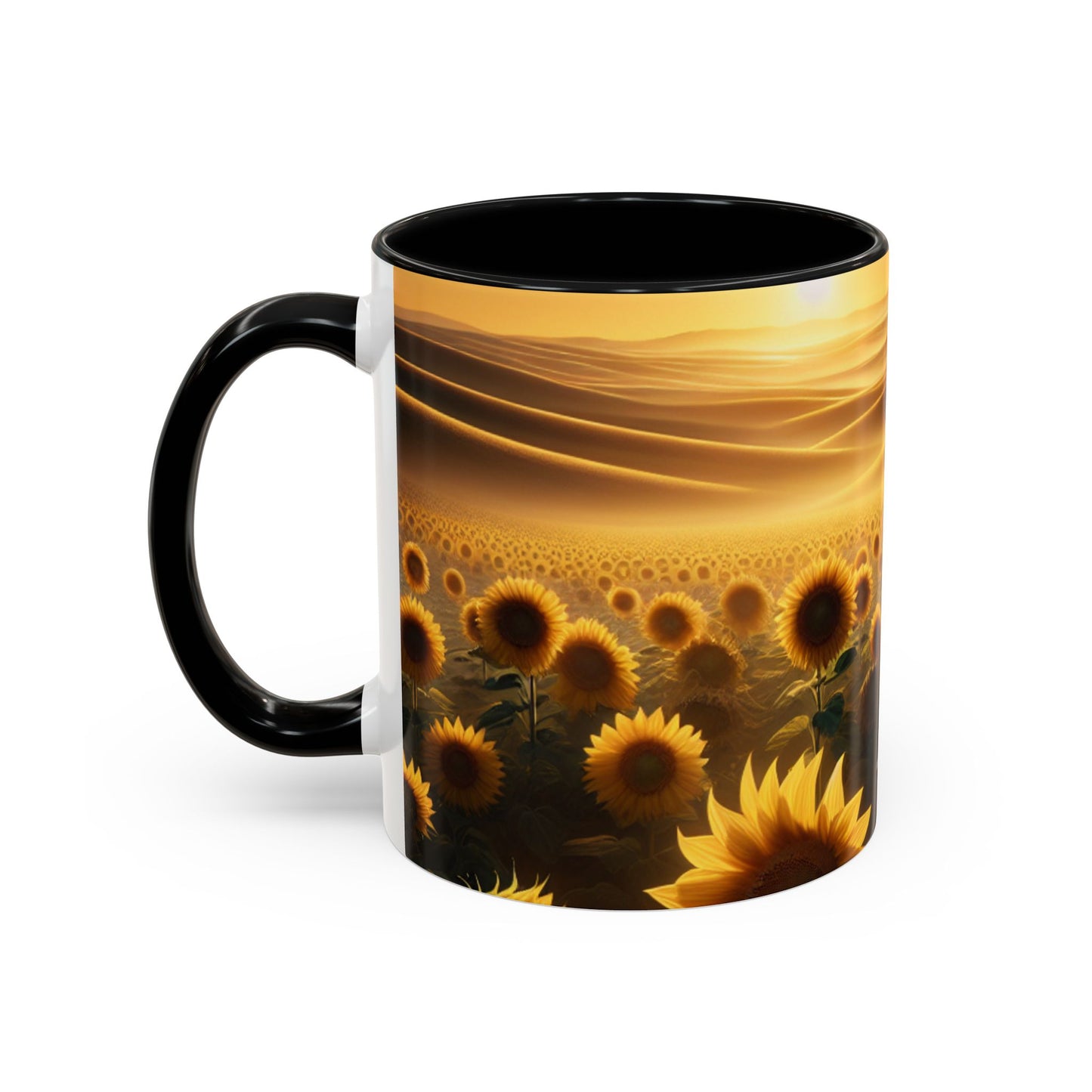 Sunset Serenade in Sunflower Dunes - Mugs