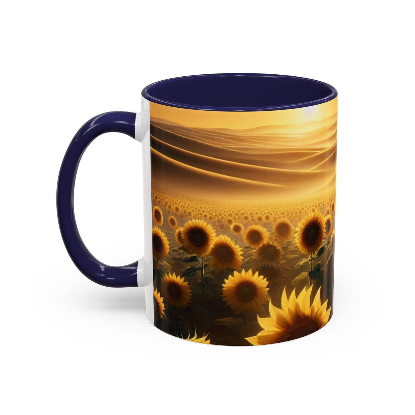Sunset Serenade in Sunflower Dunes - Mugs